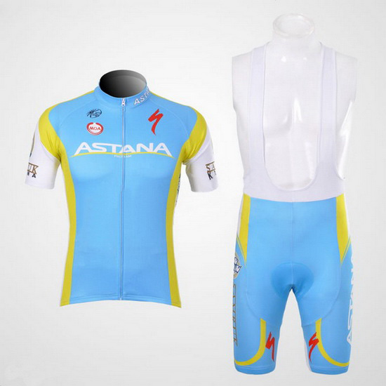 2012 Maillot Astana Tirantes Mangas Cortas azul